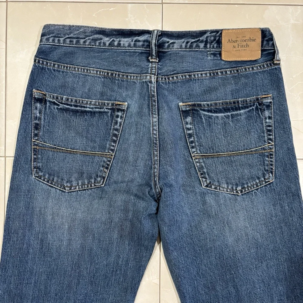Vintage Abercrombie Fitch Kilburn Low Rise Boot Cut Jeans Men's 32x30 Blue Y2K